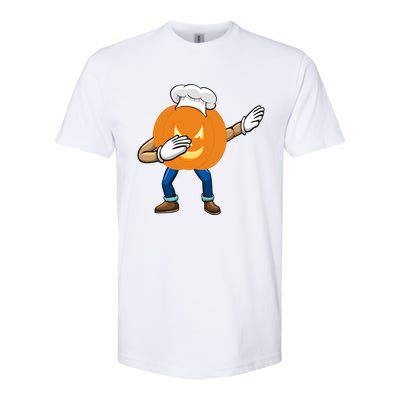 Dabbing Pumpkin Chef Gift Funny Halloween Chef Cool Gift Softstyle CVC T-Shirt