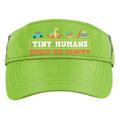 Daycare Provider Care Tiny Hu Stole My Sanity Funny Gift Adult Drive Performance Visor