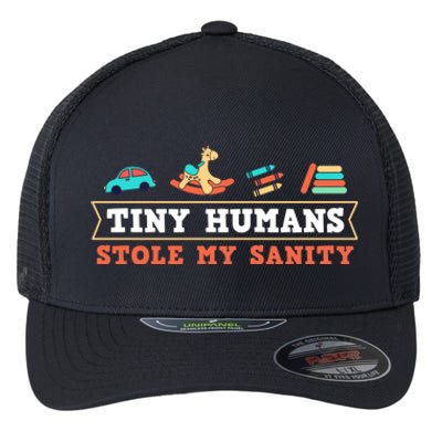 Daycare Provider Care Tiny Hu Stole My Sanity Funny Gift Flexfit Unipanel Trucker Cap