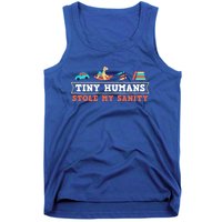 Daycare Provider Care Tiny Hu Stole My Sanity Funny Gift Tank Top