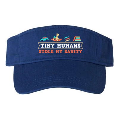 Daycare Provider Care Tiny Hu Stole My Sanity Funny Gift Valucap Bio-Washed Visor