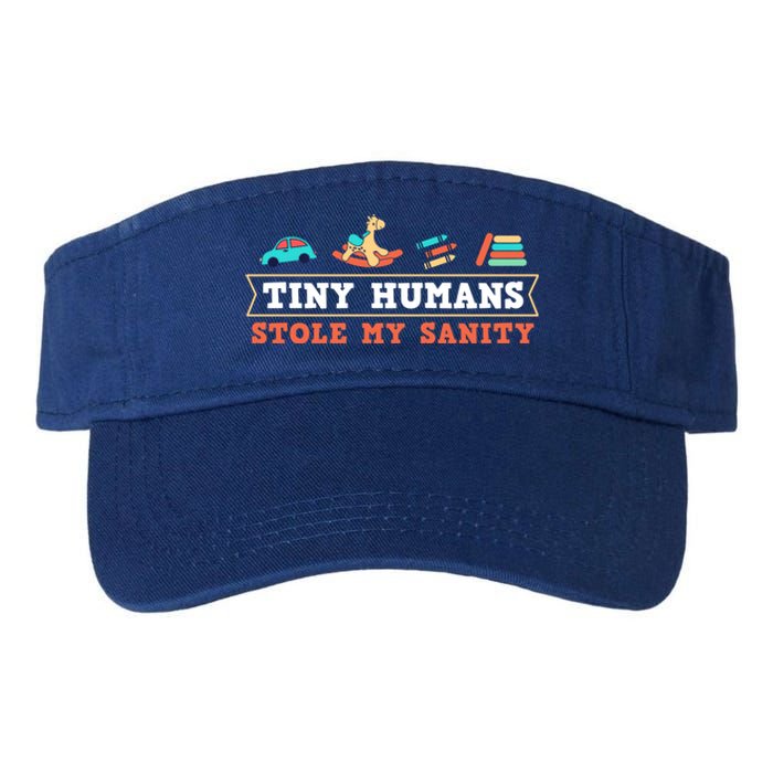 Daycare Provider Care Tiny Hu Stole My Sanity Funny Gift Valucap Bio-Washed Visor