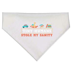 Daycare Provider Care Tiny Hu Stole My Sanity Funny Gift USA-Made Doggie Bandana