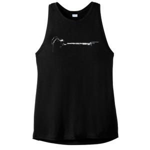 DSLR Photographer Camera Silhouette Funny Photography Ladies PosiCharge Tri-Blend Wicking Tank