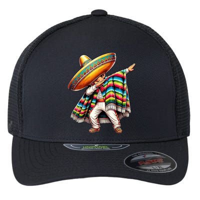 Dabbing Poncho Cinco De Mayo Mexican Holiday Flexfit Unipanel Trucker Cap