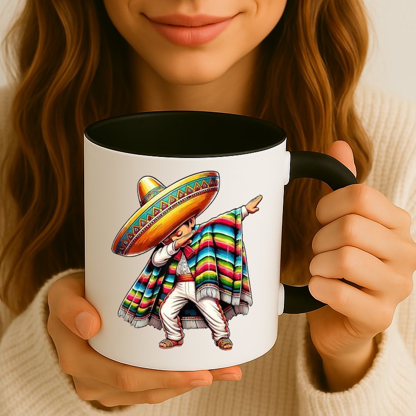 Dabbing Poncho Cinco De Mayo Mexican Holiday Mug