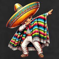 Dabbing Poncho Cinco De Mayo Mexican Holiday Hat