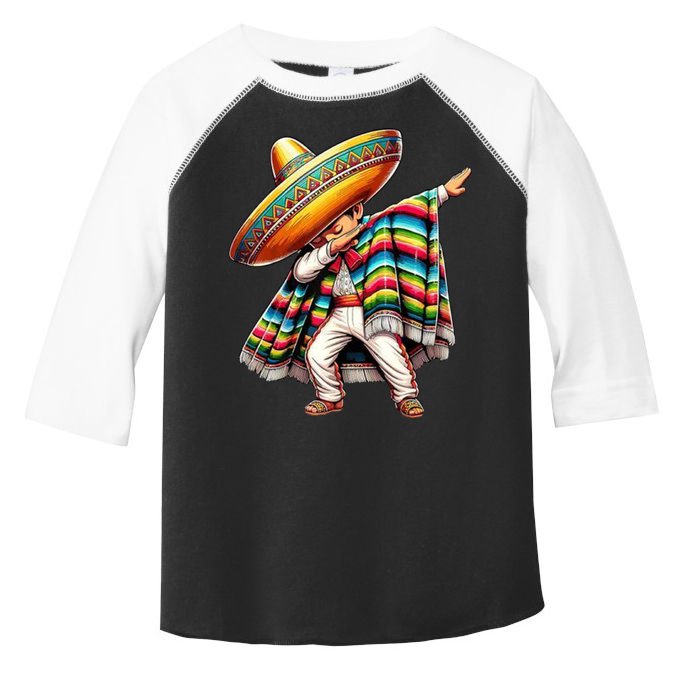 Dabbing Poncho Cinco De Mayo Mexican Holiday Toddler Fine Jersey T-Shirt