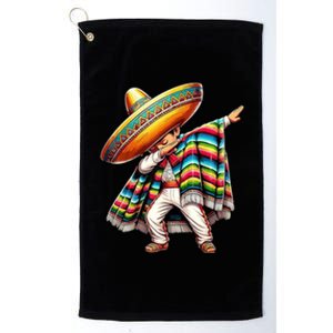 Dabbing Poncho Cinco De Mayo Mexican Holiday Platinum Collection Golf Towel