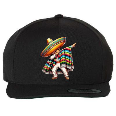 Dabbing Poncho Cinco De Mayo Mexican Holiday Wool Snapback Cap