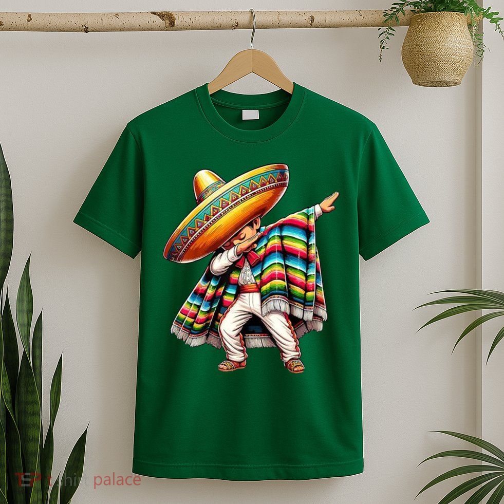 Dabbing Poncho Cinco De Mayo Mexican Holiday T-Shirt