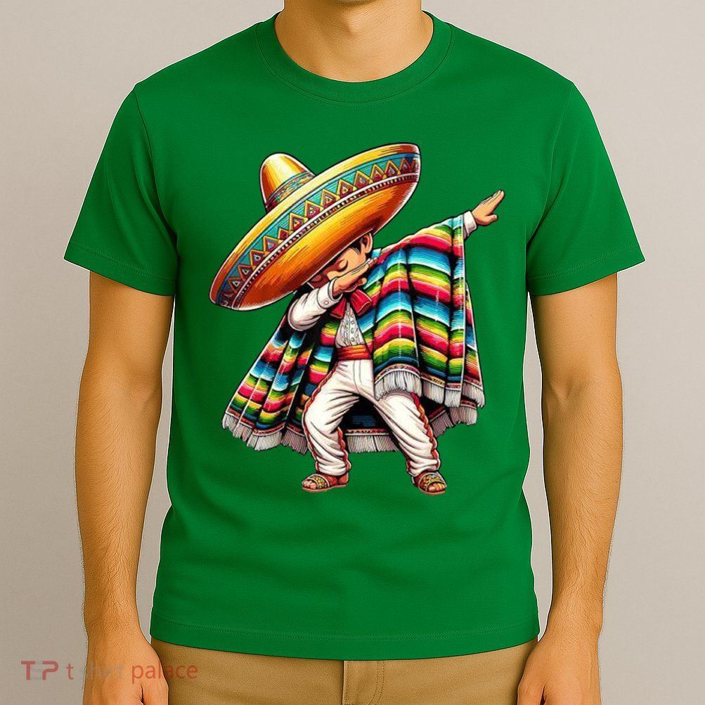 Dabbing Poncho Cinco De Mayo Mexican Holiday T-Shirt