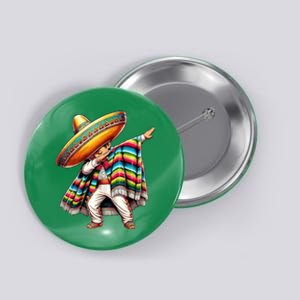 Dabbing Poncho Cinco De Mayo Mexican Holiday Button