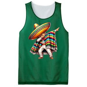 Dabbing Poncho Cinco De Mayo Mexican Holiday Mesh Reversible Basketball Jersey Tank