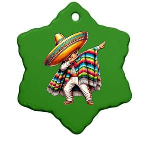 Dabbing Poncho Cinco De Mayo Mexican Holiday Ceramic Star Ornament