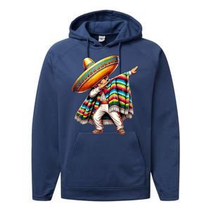 Dabbing Poncho Cinco De Mayo Mexican Holiday Performance Fleece Hoodie