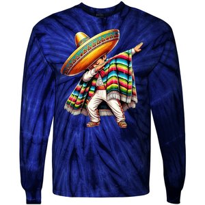 Dabbing Poncho Cinco De Mayo Mexican Holiday Tie-Dye Long Sleeve Shirt