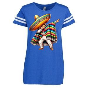 Dabbing Poncho Cinco De Mayo Mexican Holiday Enza Ladies Jersey Football T-Shirt