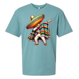 Dabbing Poncho Cinco De Mayo Mexican Holiday Sueded Cloud Jersey T-Shirt