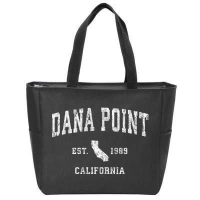 Dana Point California Ca Vintage Established Athletic Sports Design Zip Tote Bag
