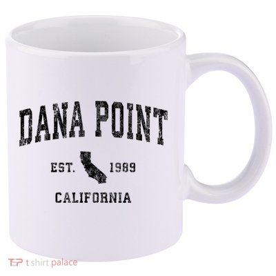 Dana Point California Ca Vintage Established Athletic Sports Design 11oz C Handle Ceramic Mug