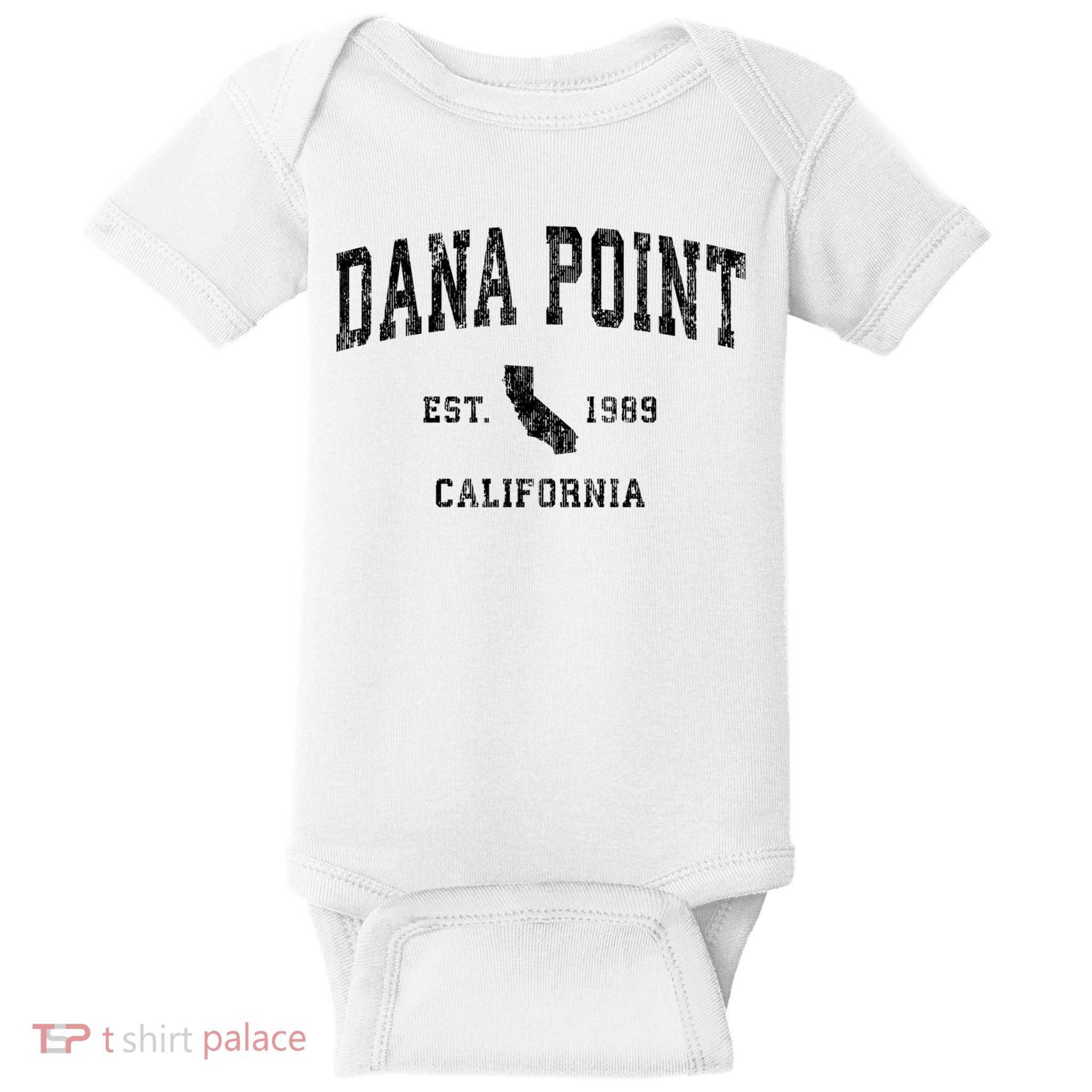 Dana Point California Ca Vintage Established Athletic Sports Design Baby Bodysuit