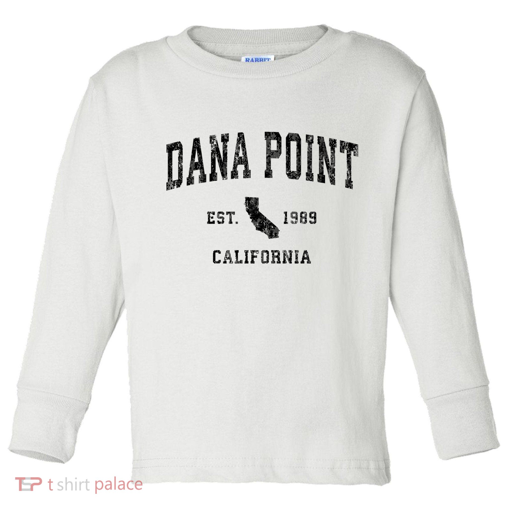 Dana Point California Ca Vintage Established Athletic Sports Design Toddler Long Sleeve Shirt