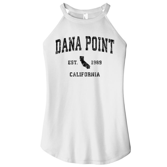 Dana Point California Ca Vintage Established Athletic Sports Design Women's Perfect Tri Rocker Tank