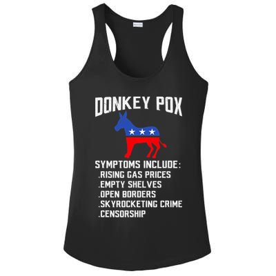 Donkey Pox Conservative Republican Anti Biden Donkeypox Ladies PosiCharge Competitor Racerback Tank
