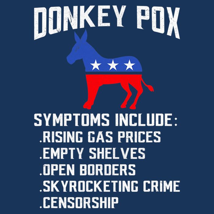 Donkey Pox Conservative Republican Anti Biden Donkeypox 16 in Basic Backpack