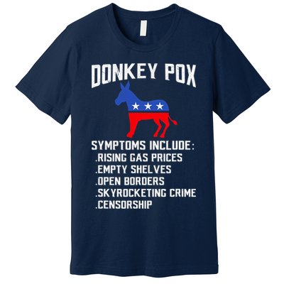 Donkey Pox Conservative Republican Anti Biden Donkeypox Premium T-Shirt