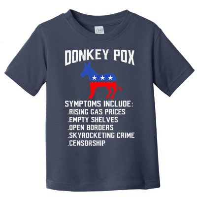 Donkey Pox Conservative Republican Anti Biden Donkeypox Toddler T-Shirt