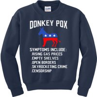 Donkey Pox Conservative Republican Anti Biden Donkeypox Kids Sweatshirt