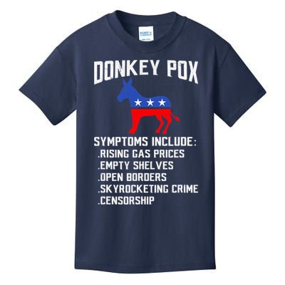 Donkey Pox Conservative Republican Anti Biden Donkeypox Kids T-Shirt