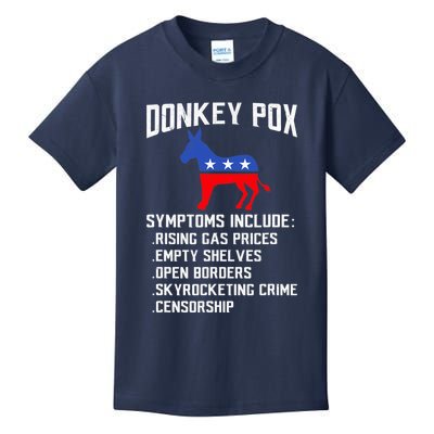 Donkey Pox Conservative Republican Anti Biden Donkeypox Kids T-Shirt