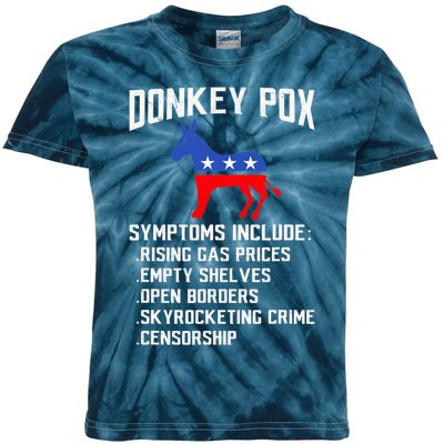 Donkey Pox Conservative Republican Anti Biden Donkeypox Kids Tie-Dye T-Shirt