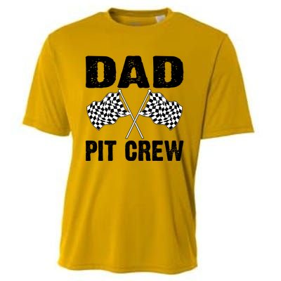 Dad Pit Crew Racing Costume Gift Funny Racer Father's Day Cool Gift Cooling Performance Crew T-Shirt