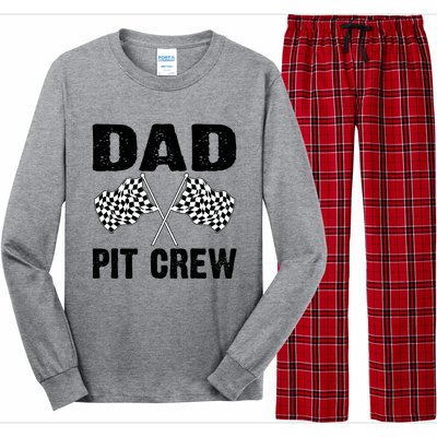 Dad Pit Crew Racing Costume Gift Funny Racer Father's Day Cool Gift Long Sleeve Pajama Set