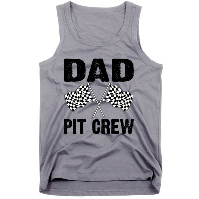 Dad Pit Crew Racing Costume Gift Funny Racer Father's Day Cool Gift Tank Top