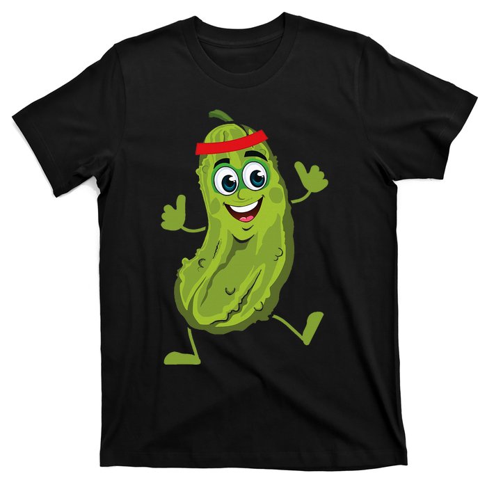 Dancing Pickle Cucumber Vegetarian Vegan Vegetable Pickles T-Shirt