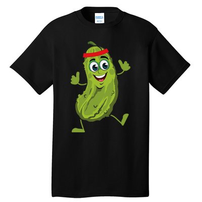 Dancing Pickle Cucumber Vegetarian Vegan Vegetable Pickles Tall T-Shirt