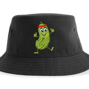 Dancing Pickle Cucumber Vegetarian Vegan Vegetable Pickles Sustainable Bucket Hat