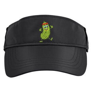 Dancing Pickle Cucumber Vegetarian Vegan Vegetable Pickles Adult Drive Performance Visor