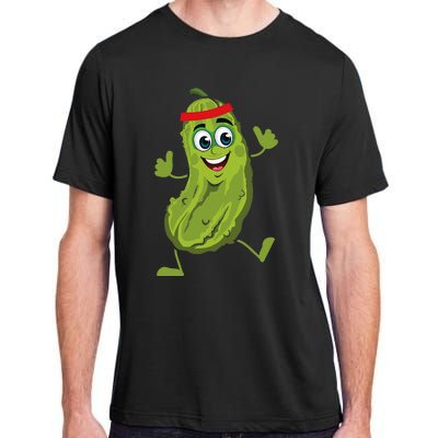 Dancing Pickle Cucumber Vegetarian Vegan Vegetable Pickles Adult ChromaSoft Performance T-Shirt