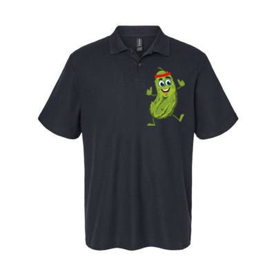 Dancing Pickle Cucumber Vegetarian Vegan Vegetable Pickles Softstyle Adult Sport Polo