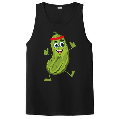 Dancing Pickle Cucumber Vegetarian Vegan Vegetable Pickles PosiCharge Competitor Tank