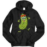 Dancing Pickle Cucumber Vegetarian Vegan Vegetable Pickles Tie Dye Hoodie