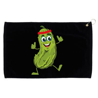 Dancing Pickle Cucumber Vegetarian Vegan Vegetable Pickles Grommeted Golf Towel