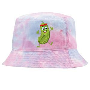 Dancing Pickle Cucumber Vegetarian Vegan Vegetable Pickles Tie-Dyed Bucket Hat