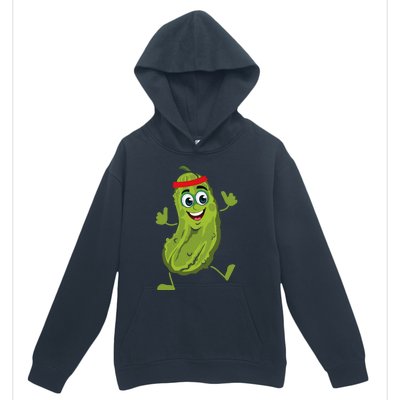 Dancing Pickle Cucumber Vegetarian Vegan Vegetable Pickles Urban Pullover Hoodie